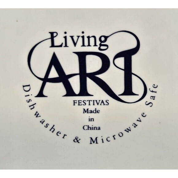 Ceramic Red & White Christmas Tree Trivet Serving Platter Square 10.5" - Picture 5 of 5